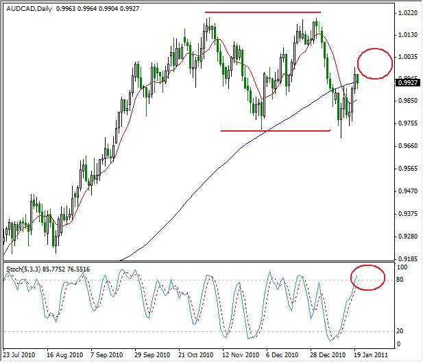 AUD/CAD 21.01.2011 - Forex Technichal Analysis